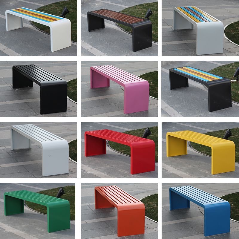 Outdoor Furniture Metal Chairs - Banc métallique en acier laminé à