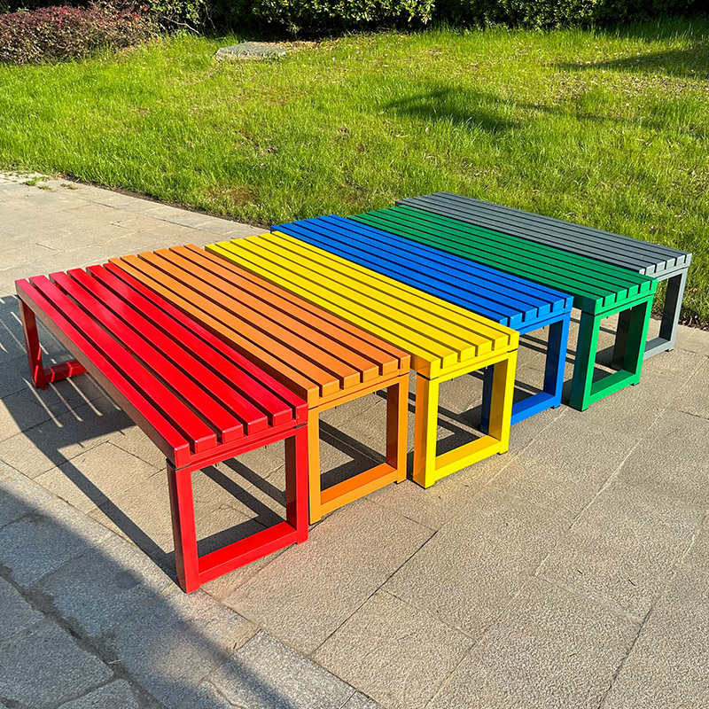 Outdoor Furniture Metal Chairs - Banc blanc de célébrité d'internet avec