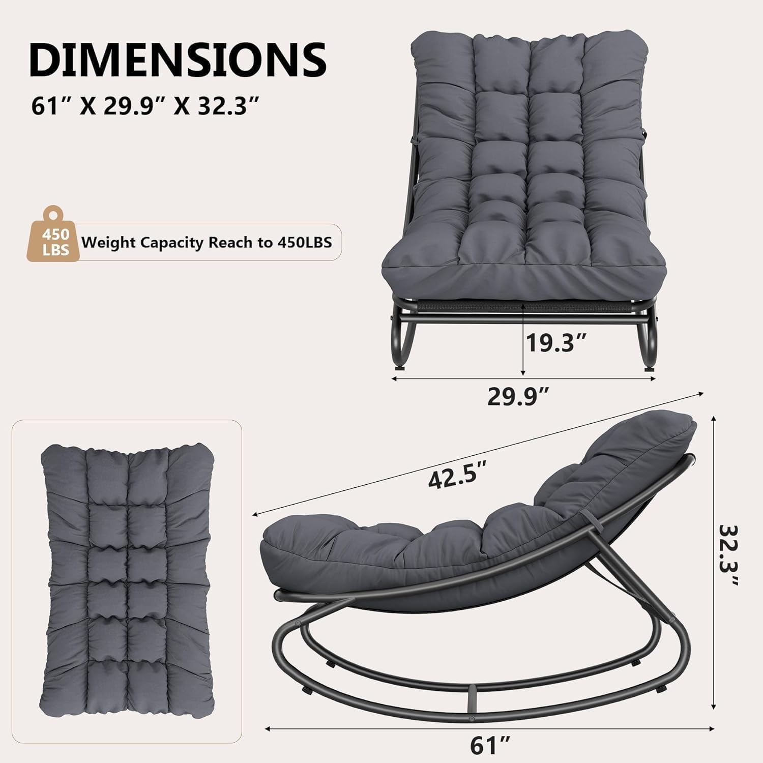 Fauteuil à bascule de jardin d - Outdoor Furniture Metal Chairs avis et prix