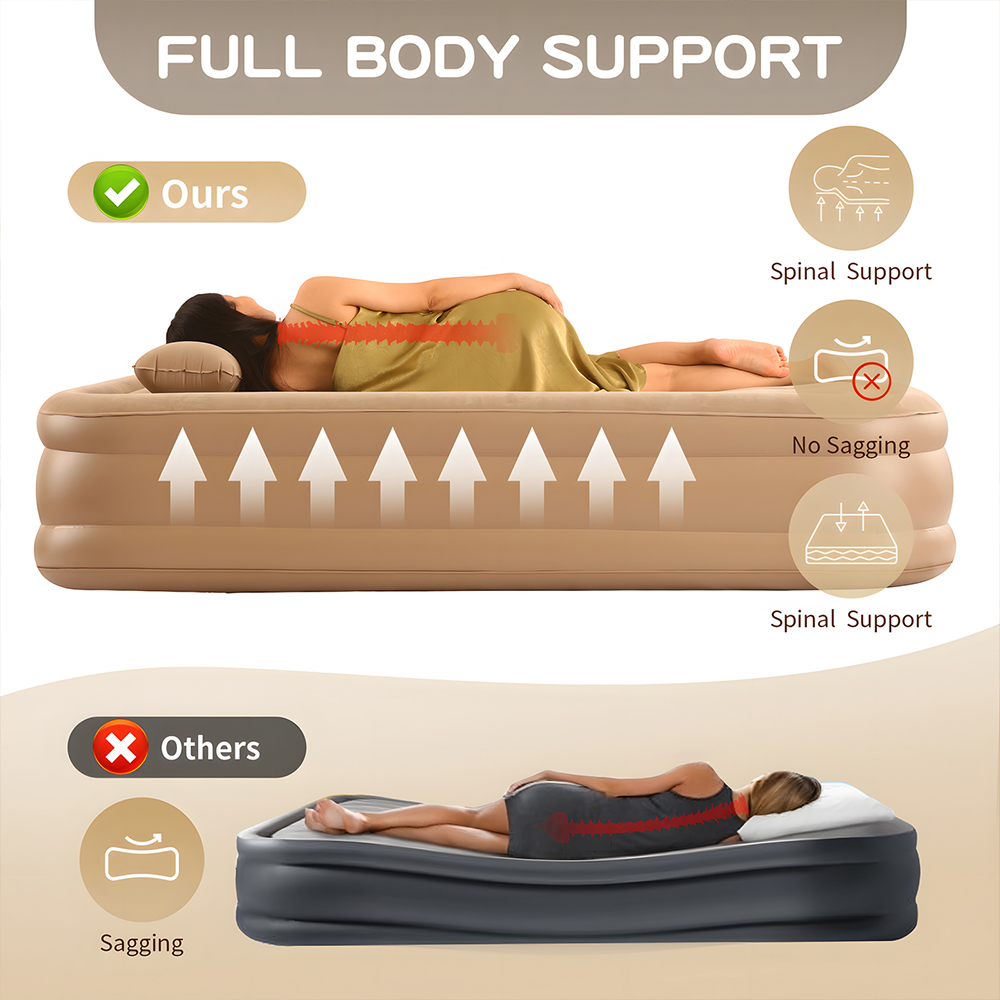 Matelas pneumatique Queen avec - Outdoor Furniture Luxury avis et prix