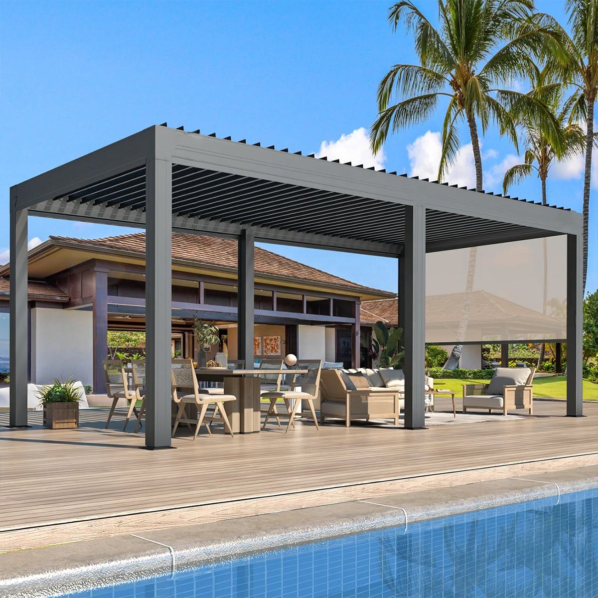 Pavillon de luxe en alliage d' - Outdoor Furniture Metal avis et prix